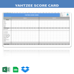Yahtzee Score Cards gratis en premium templates