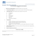 Advisory Board Development Agenda gratis en premium templates