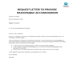 Sample reasonable accommodation letter to employer gratis en premium templates