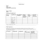 Biodata table format word template gratis en premium templates