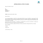 Appreciation Letter To Boss gratis en premium templates