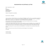 Resignation Acceptance letter template gratis en premium templates