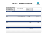 Project Meeting Agenda in Word gratis en premium templates