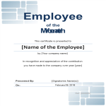 Employee of the month certificate photo portrait gratis en premium templates