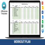 Workout Template Example gratis en premium templates