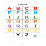 Alphabet Chart gratis en premium templates