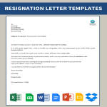 Official Job Resignation Letter gratis en premium templates