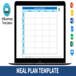 Printable Meal Planner gratis en premium templates