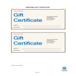 Vorschaubild der VorlagePrintable Gift Certificate