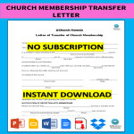 Church Membership Transfer Letter gratis en premium templates