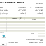 template topic preview image Restaurant Receipt Word