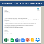 template preview imageJob Resignation Letter