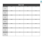 template topic preview image Meal Plan sample