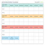 Weekly Social Media Calendar gratis en premium templates