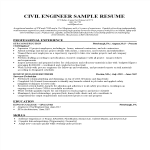 template topic preview image Sample Civil Engineering Resume