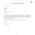 template topic preview image Application For Transfer Letter