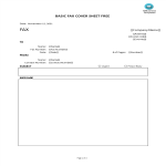 Basic Fax Cover Sheet Free gratis en premium templates