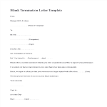 Blank Letter Of Termination gratis en premium templates