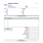 template topic preview image Plumbing Contractor Receipt in Landscape