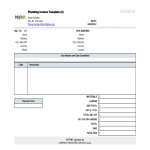 template topic preview image Plumbing Contractor Receipt in Landscape