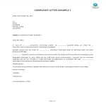 Complaint Letter Template gratis en premium templates