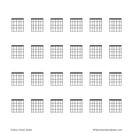 Guitar Chord Sheets gratis en premium templates