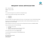 Voice Actor Request gratis en premium templates