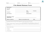 template topic preview image Film Model Release Form