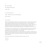 Company Manager Appointment Letter gratis en premium templates