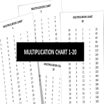 template topic preview image Multiplication Chart 1-20