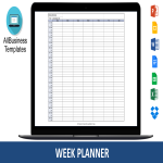 Weekly planner 6.00 - 23.00 landscape gratis en premium templates