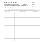 Silent Auction Bid Sheet gratis en premium templates