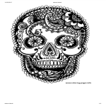 Printable Adult Coloring Pages Of Skull gratis en premium templates