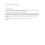 Job Application Rejection Letter gratis en premium templates