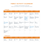 Family Activity Calendar Vorschaubild der VorlageFamily Activity Calendar