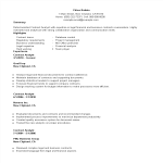 Contract Employment Work Resume In gratis en premium templates