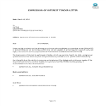 template topic preview image Expression Of Interest Tender Letter