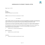 Expression Of Interest Tender Letter gratis en premium templates