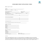image Consumer Credit Application form