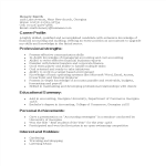 Resume Sample For Fresh Graduate Accounting gratis en premium templates