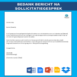 Formeel bedank bericht na sollicitatiegesprek gratis en premium templates