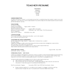 template topic preview image Experienced Teacher Resume Objective
