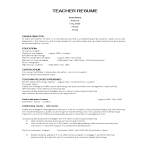 Experienced Teacher Resume Objective gratis en premium templates