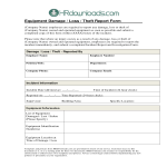 Equipment Damage Report gratis en premium templates