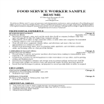 template preview imageFood Service Worker