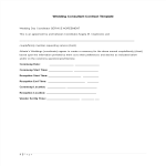 Wedding Consultant Contract Format gratis en premium templates