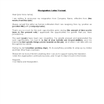 Standard Resignation Letter Format gratis en premium templates