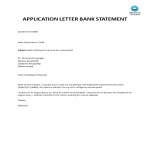 Application Letter for Bank statement gratis en premium templates