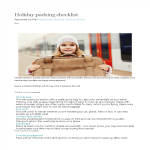 Example Holiday Packing Checklist gratis en premium templates