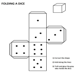 Folded dice template gratis en premium templates